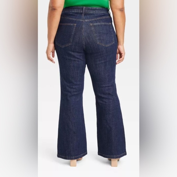 Ava & Viv High-Rise Flare Jeans  Dark Blue Flared Jeans Size 26  New Wit… - Picture 4 of 5